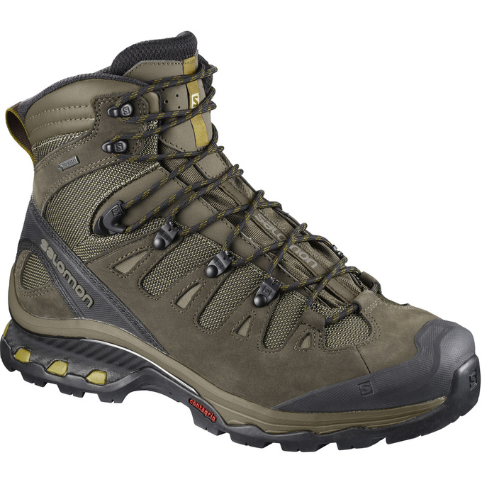 Salomon Israel QUEST 4D 3 GTX® - Mens Hiking Boots - Brown Black (KNCR-13508)